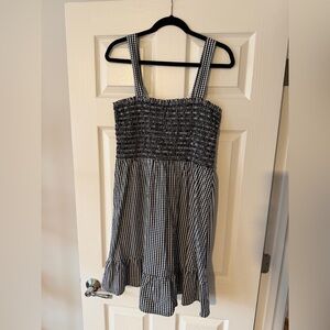 LOFT Black and White Gingham sundress